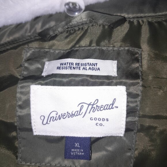 Universal Thread Women's Bomber Jacket Moss Green Size XL Waterproof Coat - Picture 9 of 10